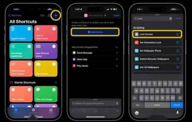 周矶办事处苹果14锁屏维修店分享iPhone14升级iOS16.4后如何创建锁屏快捷方式 